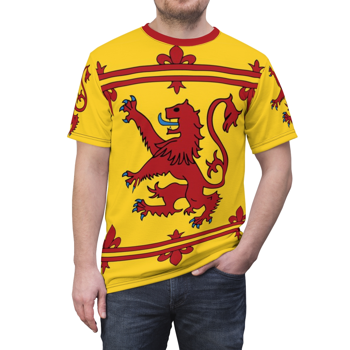 Lion Rampant of Scotland, Unisex T-shirt, Banner Royal Arms of Scotland ...