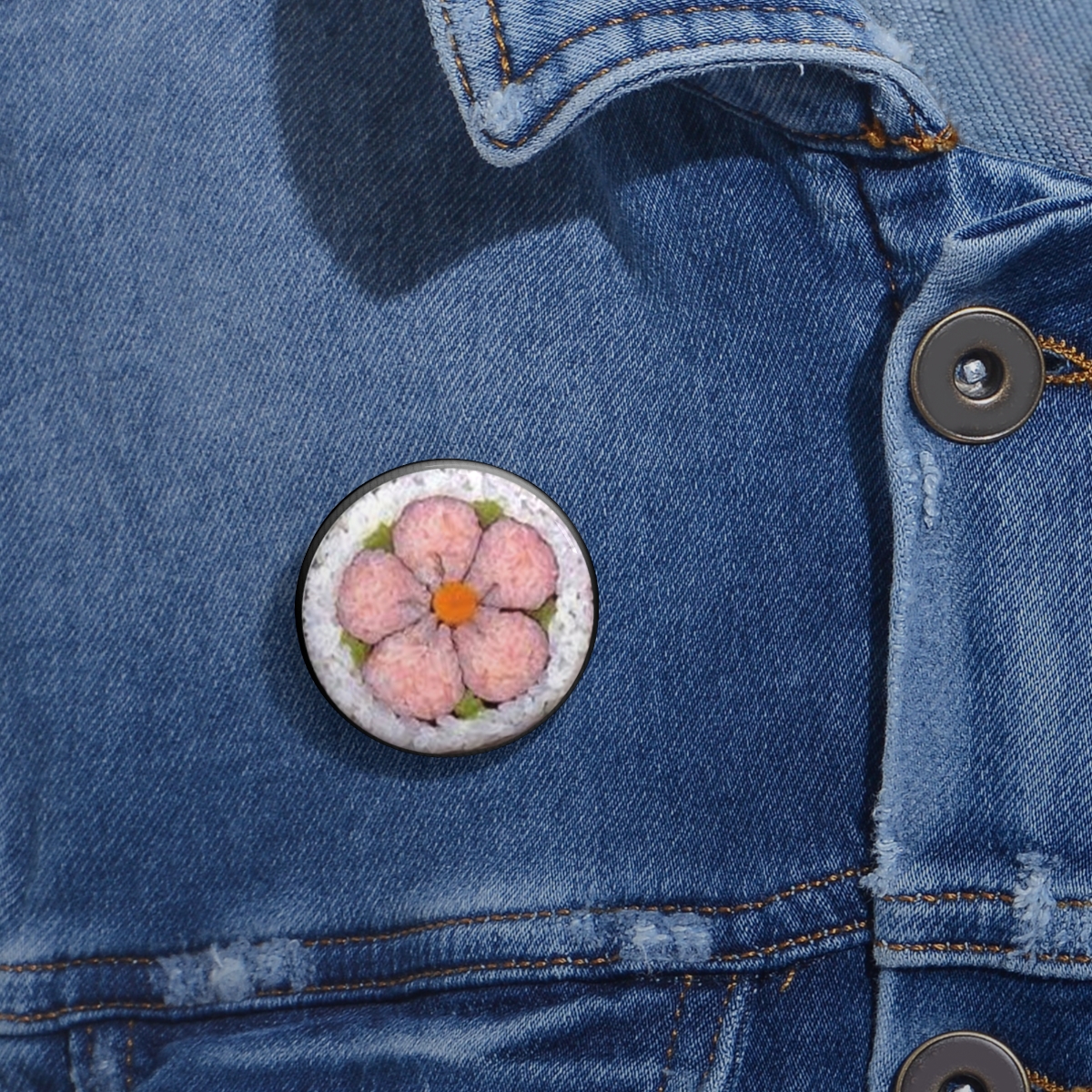"Daisy Sushi Maki" Pin Button product thumbnail image