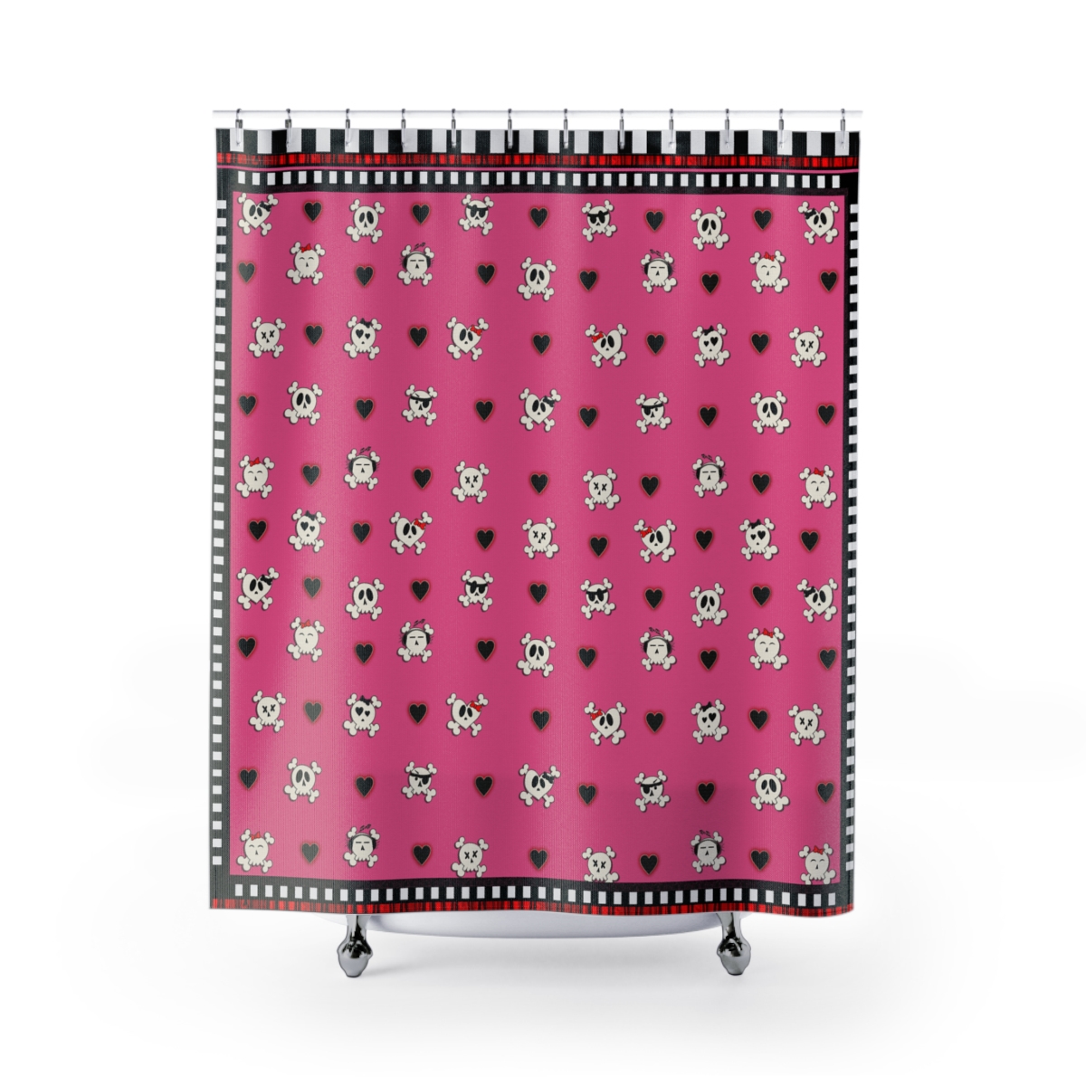 "Spooky Cute Skelly" Shower Curtain product thumbnail image