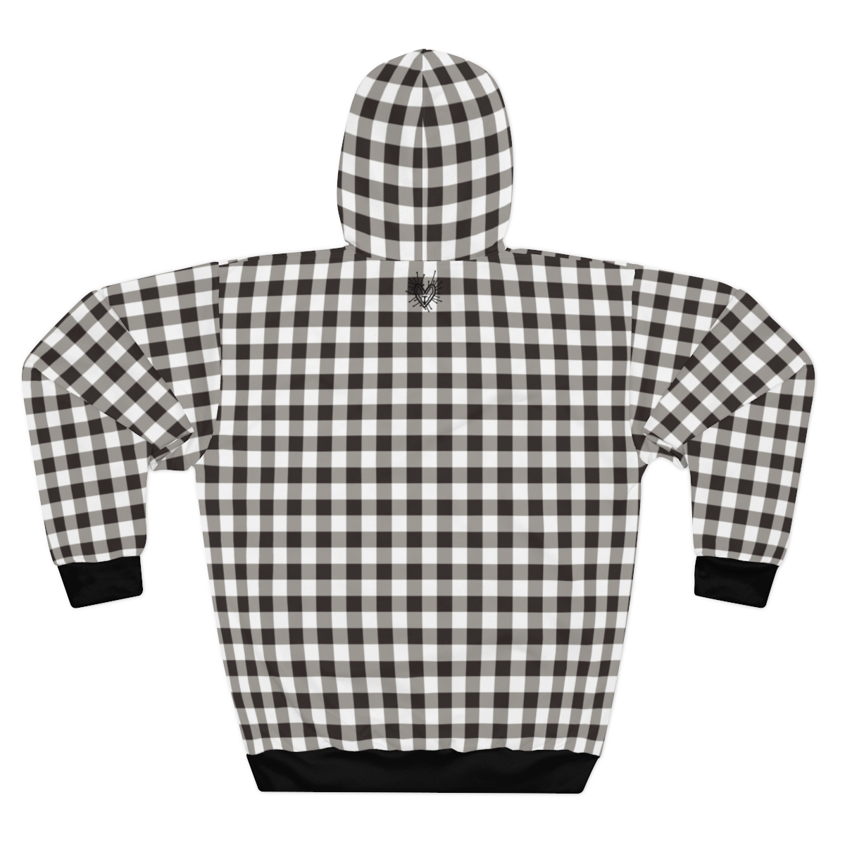 "Cookies & Cream Gingham" Unisex Pullover Hoodie product thumbnail image
