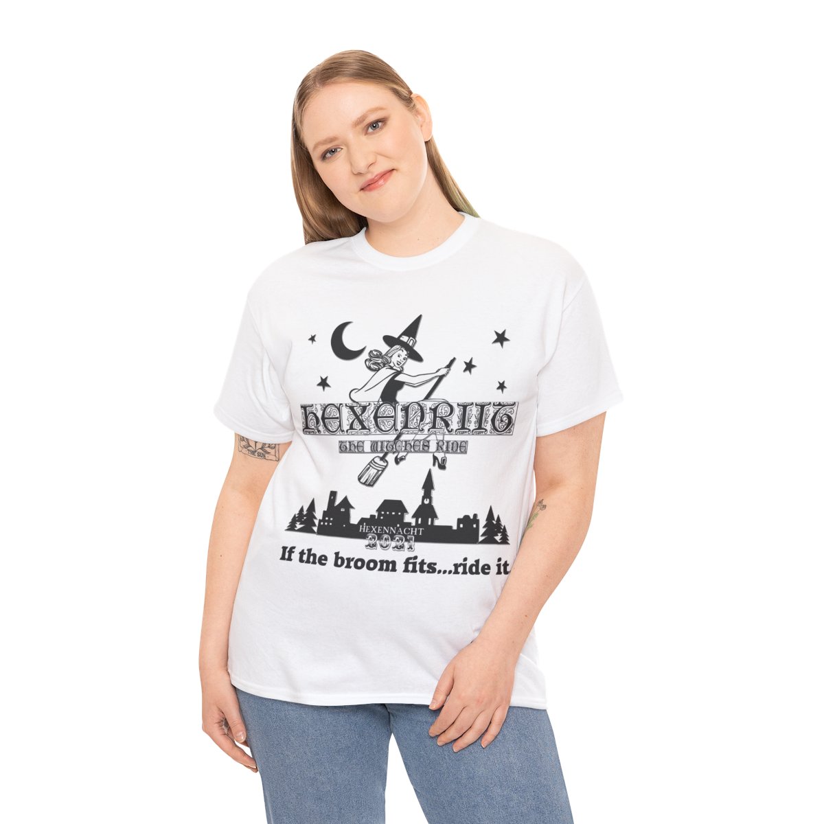"HEXENRIIT 2021: HEXENNACHT-THE WITCHES RIDE" Unisex Heavy Cotton Tee product thumbnail image