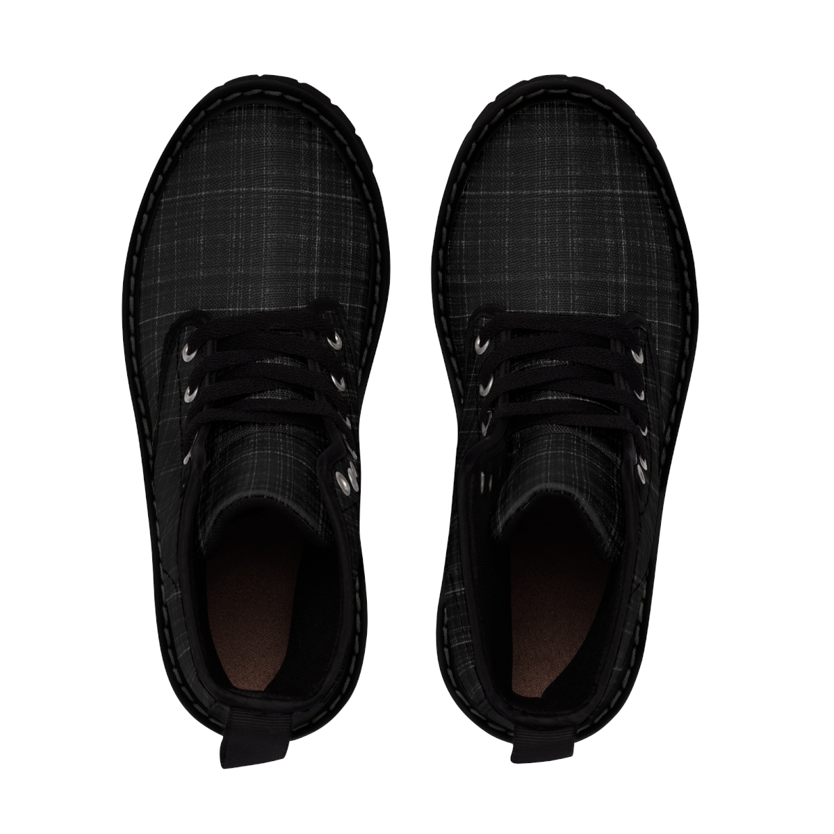 "Old School Tweedish Black & White" Men's Canvas Boots product thumbnail image