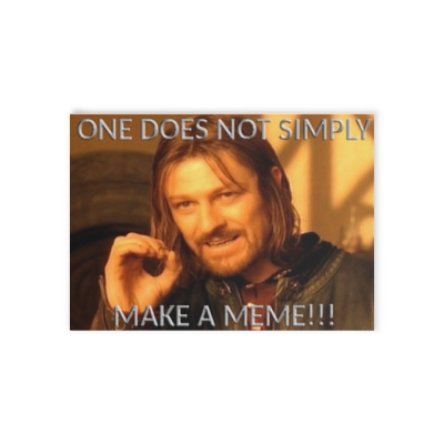 One Does Not Simply.. | Official IRL MEME!