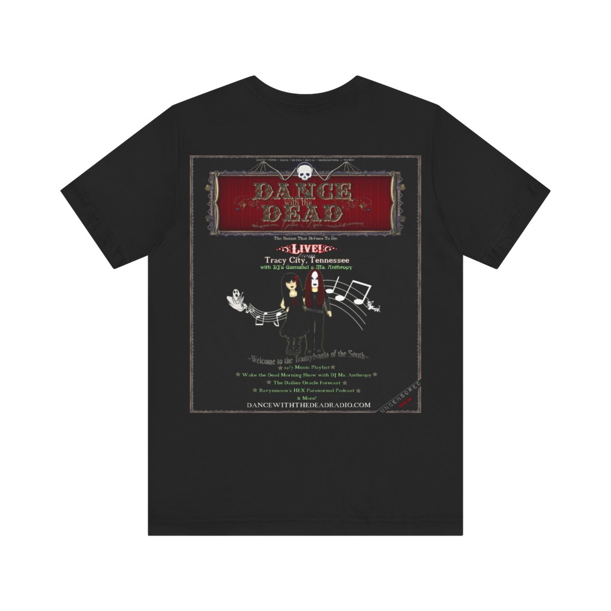 Dance With The Dead Radio Poster Back T-Shirt  product thumbnail image
