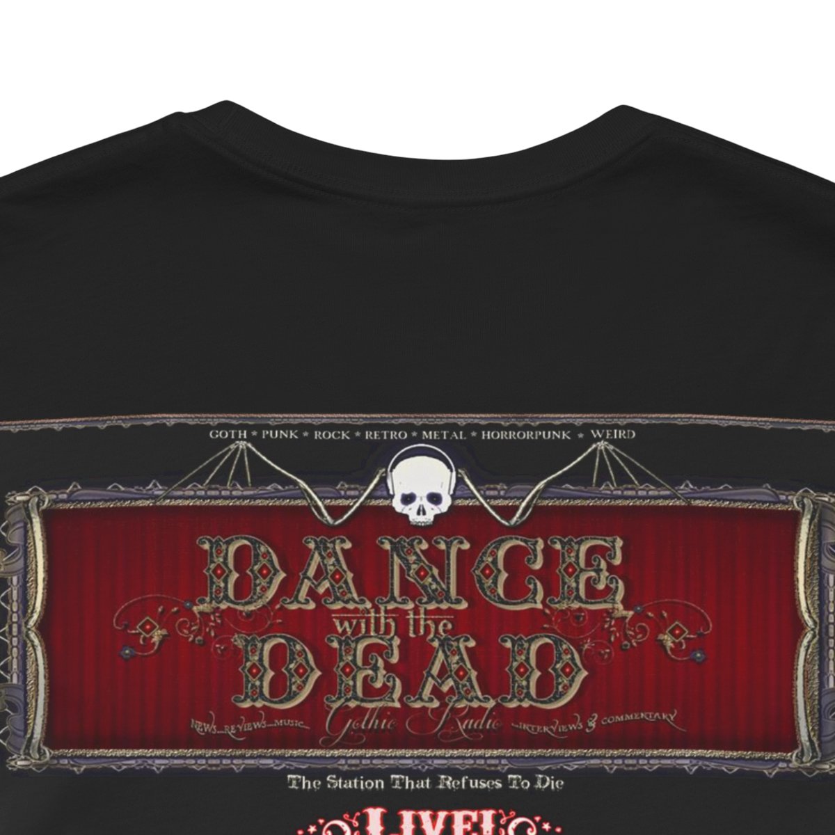Dance With The Dead Radio Poster Back T-Shirt  product thumbnail image