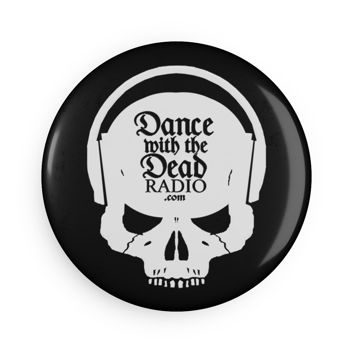 Dance With the Dead Radio Skully Logo Round Button Magnet product thumbnail image