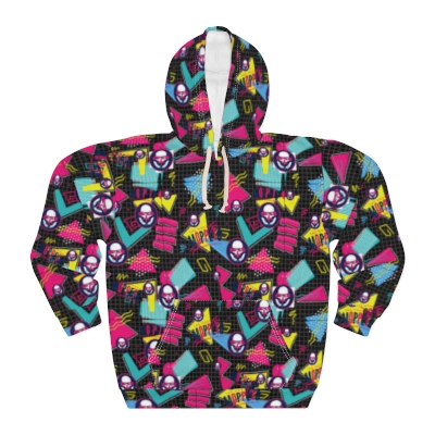 The Moppets present: A hoodie that looks like the floor of a pizza place in the 1980s