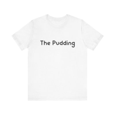 The Pudding Wordmark Logo Unisex Jersey Short Sleeve Tee (Light)