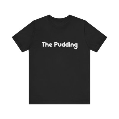 The Pudding Wordmark Logo Unisex Jersey Short Sleeve Tee (Dark)