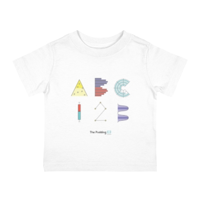 The Pudding ABC 123 Infant Cotton Jersey Tee