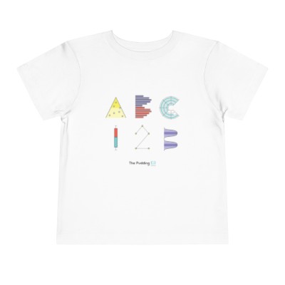 The Pudding ABC 123 Toddler Short Sleeve Tee