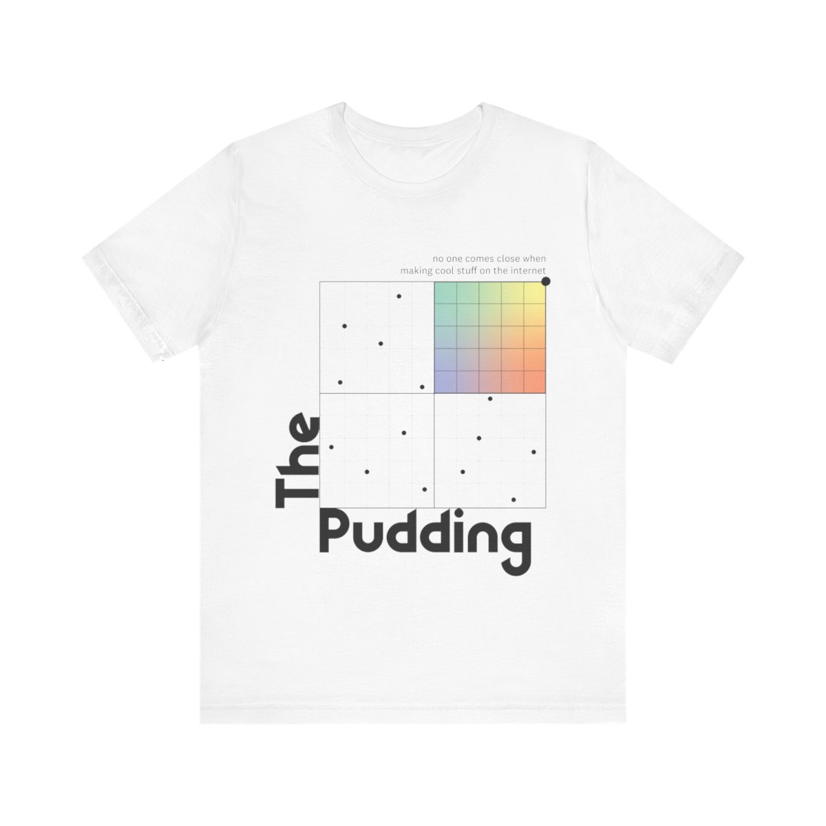 The Pudding Rainbow Scatterplot Unisex Jersey Short Sleeve Tee product thumbnail image