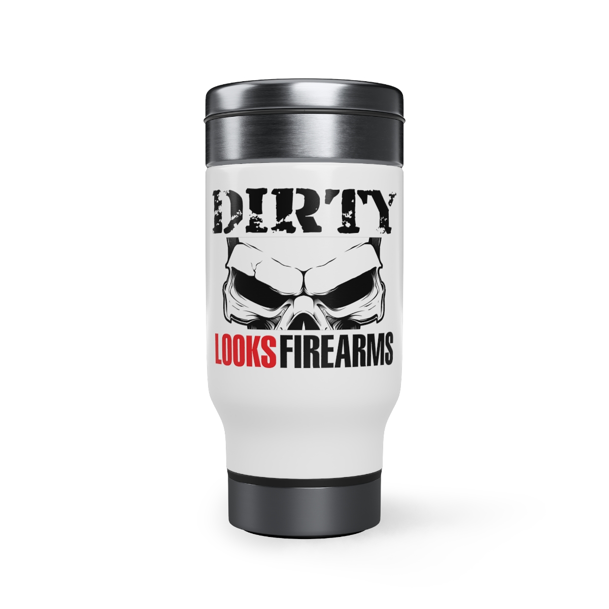 Stainless Steel Dirty Looks Travel Mug with Handle, 14oz product main image