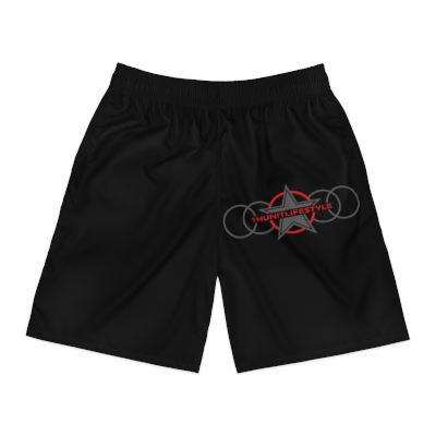 Black 1Hunit Men's Jogger Shorts (AOP)