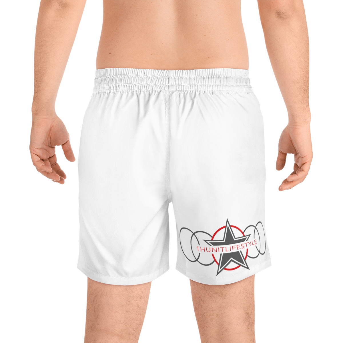 1Hunit Men's Mid-Length Swim Shorts (AOP) product thumbnail image