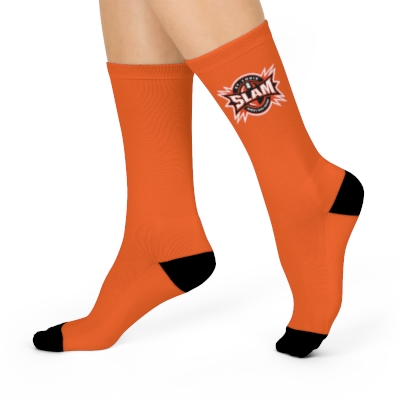 Orange Cushioned Crew Socks