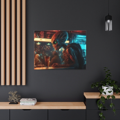 Alien at the Bar - Canvas Gallery Wraps