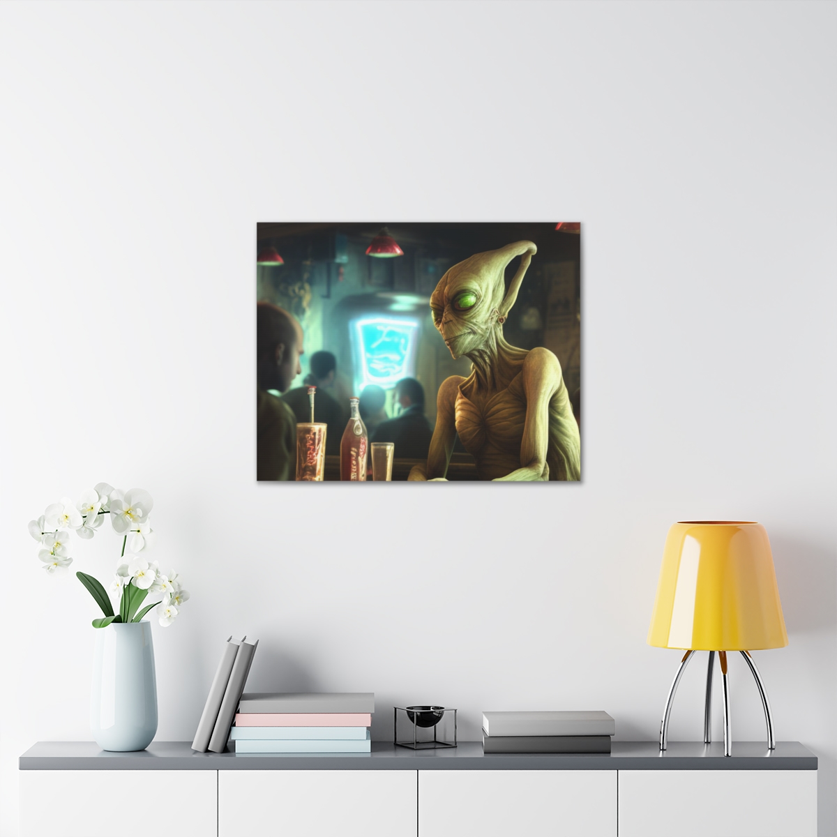 Alien Bartender - Canvas Gallery Wraps product thumbnail image