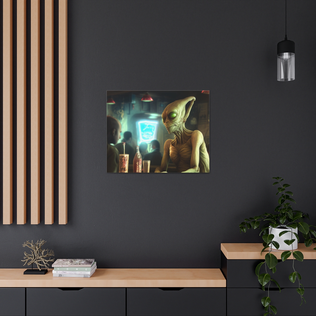 Alien Bartender - Canvas Gallery Wraps product thumbnail image