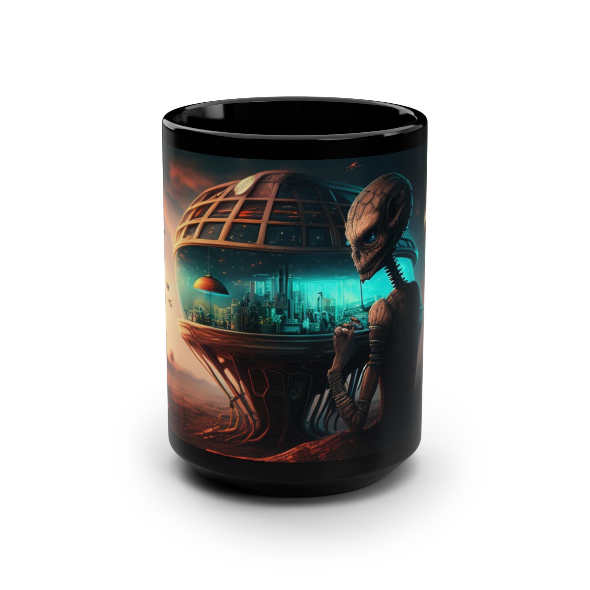  Alien Home - Black Mug, 15oz product main image