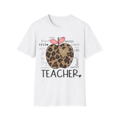 Cheetah Apple Teacher Tee
