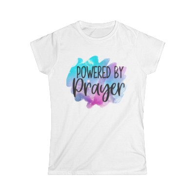 Powered by Prayer Fitted Tee (Women's)