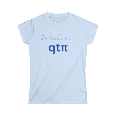 QT-Pi Fitted Tee - Blue Letters (Women's)