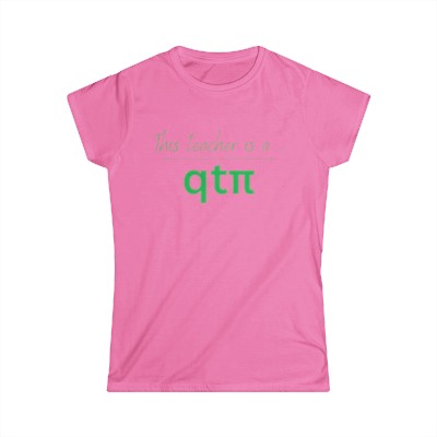 QT-Pi Fitted Tee - Pink and Green (Women's)