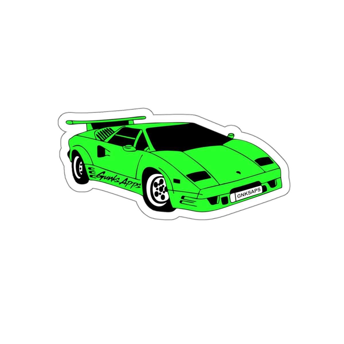 Classic Green Gunks Apps Lambo Sticker! product thumbnail image