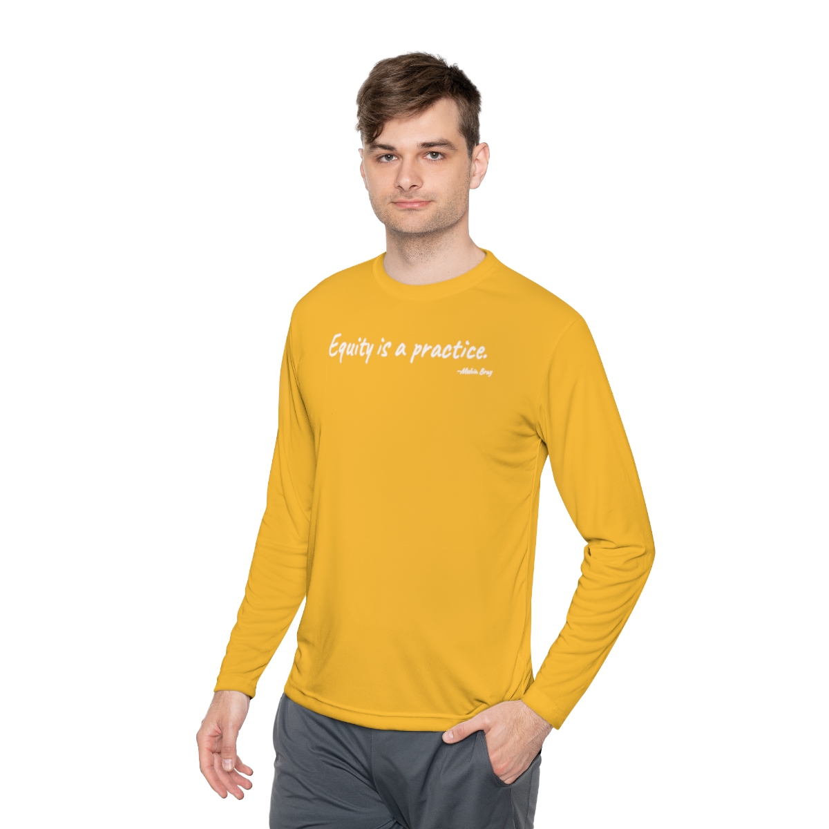 Equity is a Practice Unisex Lightweight Long Sleeve Tee (10 Colors) product thumbnail image