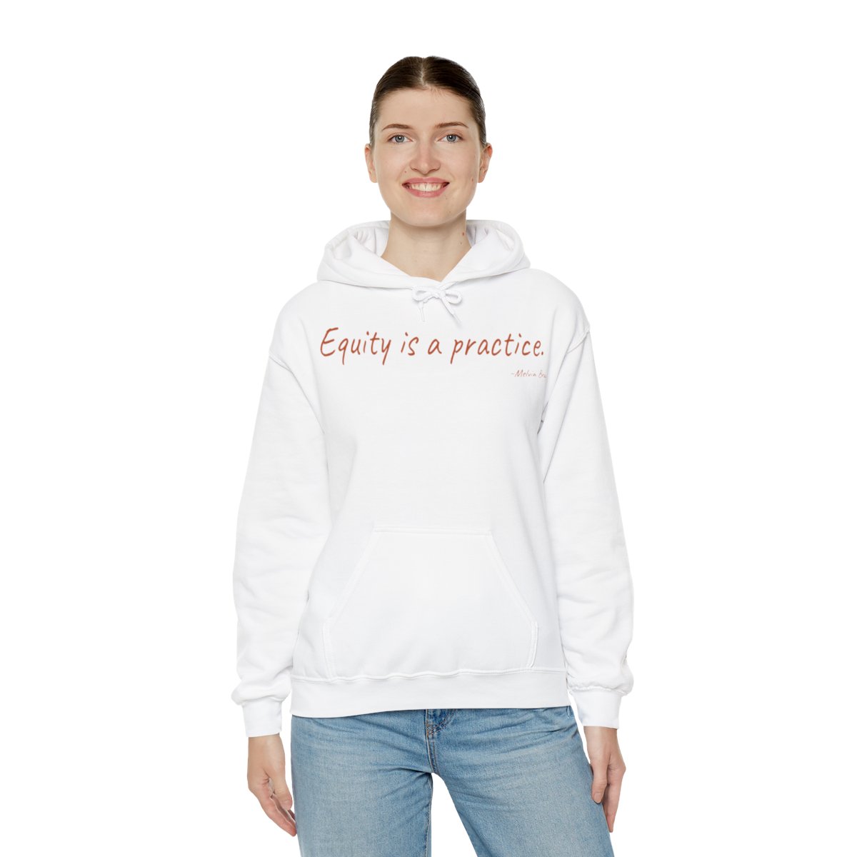 Equity is a Practice White Unisex Hoodie product thumbnail image