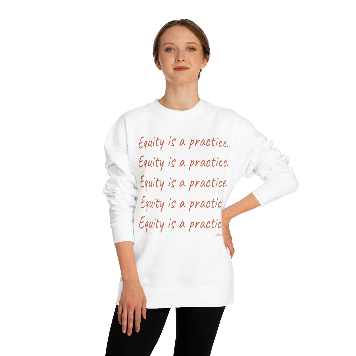 Equity is a Practice White Unisex Sweatshirt product thumbnail image