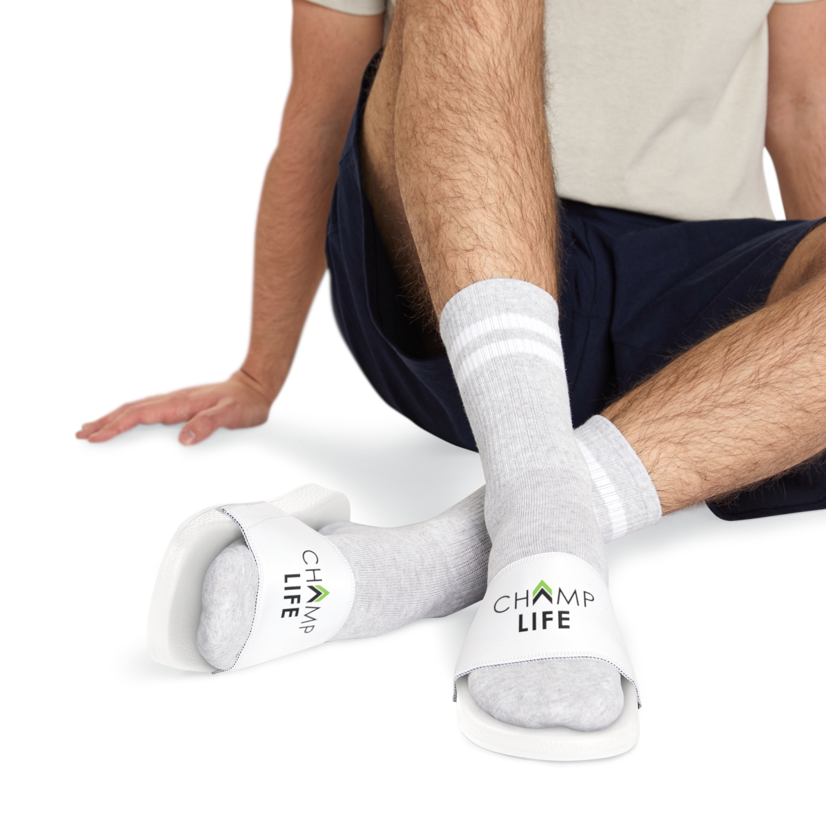 Men's Slide Sandals - white product main image