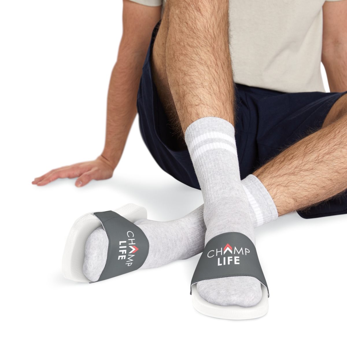 Men's Slide Sandals - gray product thumbnail image