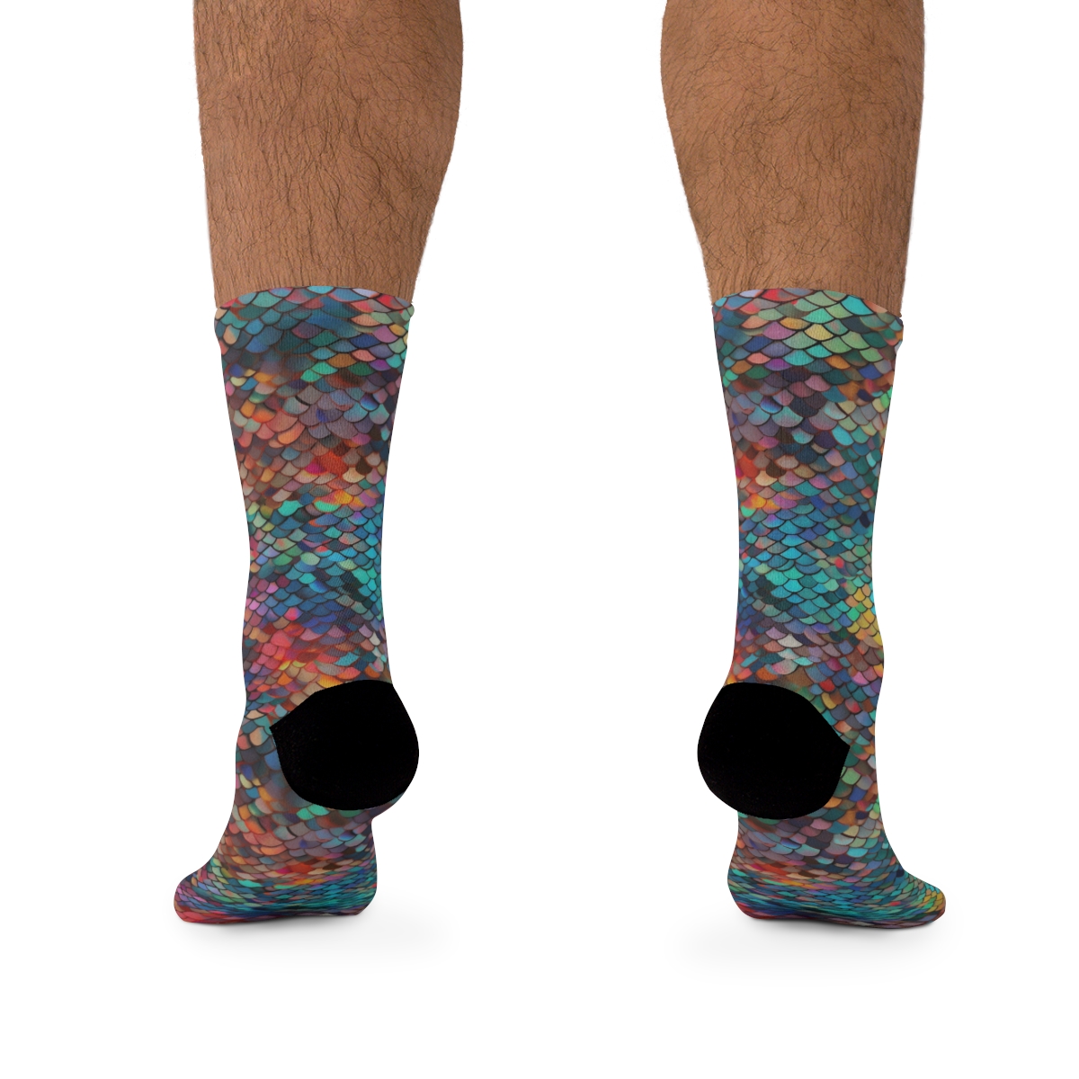 Rainbow Mermaid Scales - Recycled Poly Socks product thumbnail image