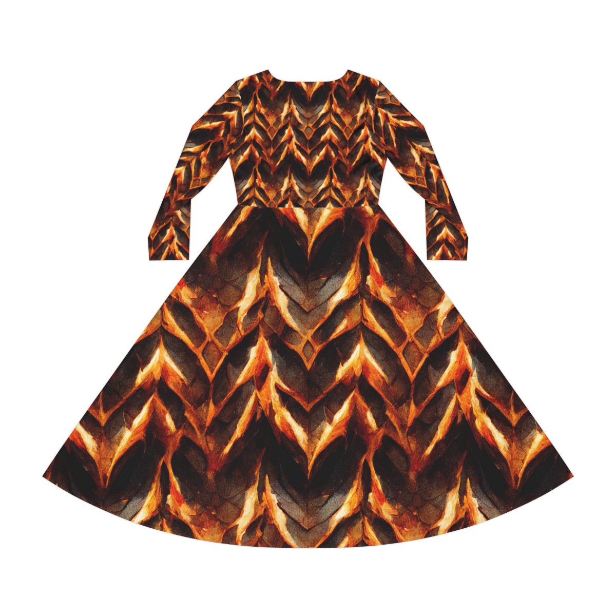 Flame Armor - Women's Long Sleeve Dance Dress (AOP) product thumbnail image