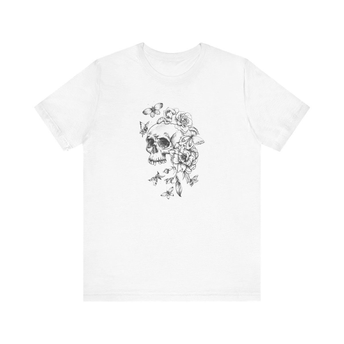 Skull Flower Short Sleeve Unisex T-Shirt product thumbnail image