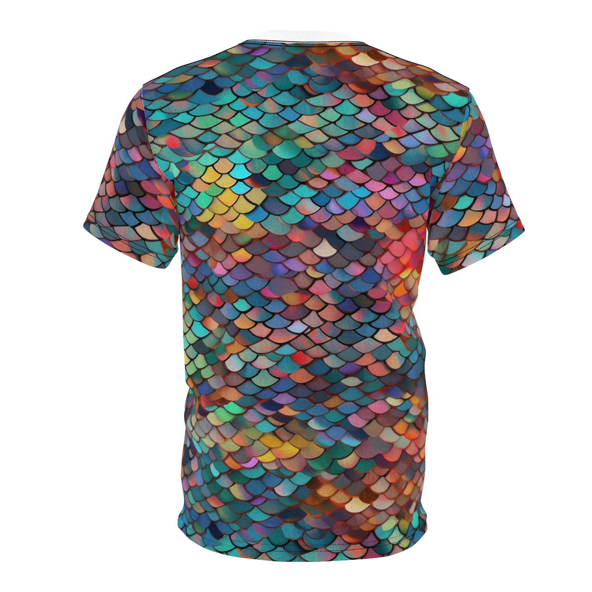 Magical Rainbow Mermaid Scales - All-Over Print - Unisex AOP Cut & Sew Tee product thumbnail image