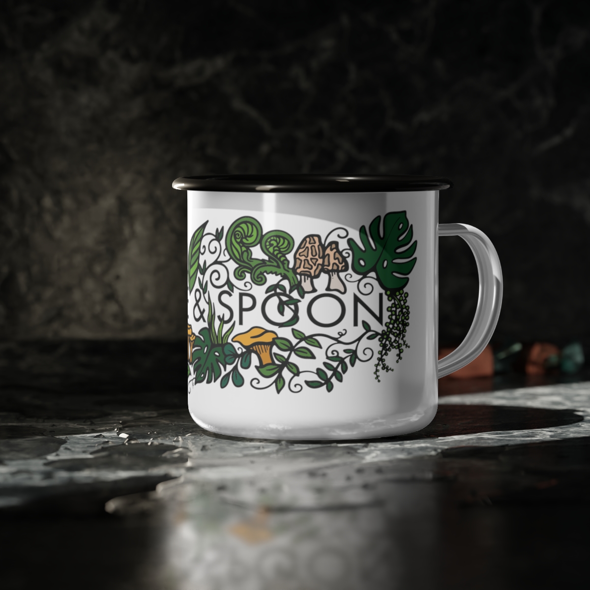 Enamel Stone & Spoon Camp Cup product thumbnail image