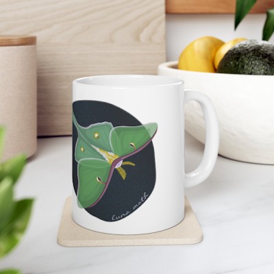 Luna Moth Ceramic Mug 11oz