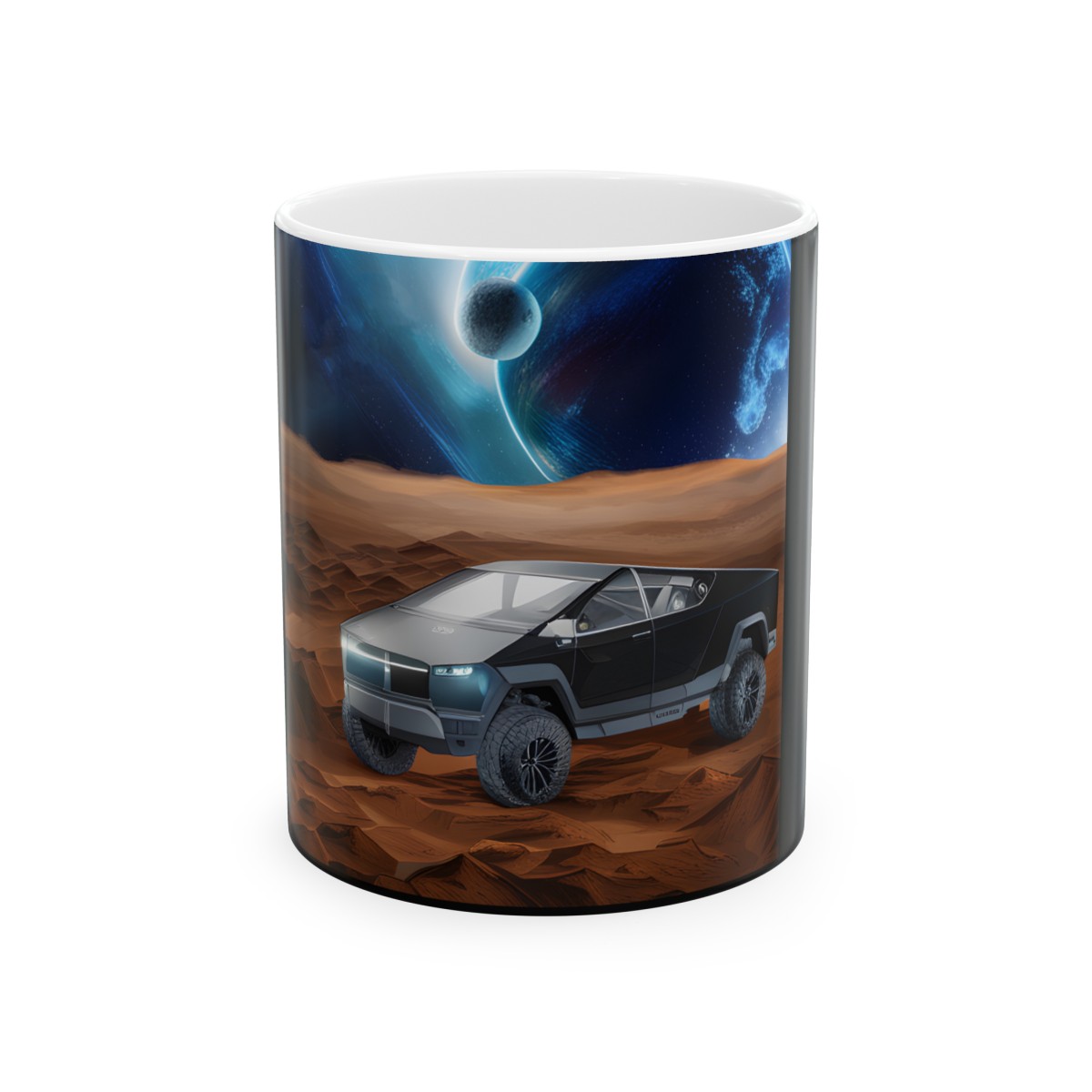 The Cybertruck on Mars coffee cup 11oz product main image