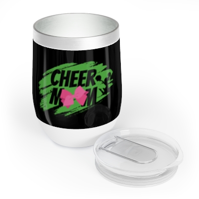 Cheer Mom Hair Bow | Chill Wine Tumbler | Cheer Hair Bow | Mother's Day | Gift for Mom | Mother's Day Gift | Birthday Gift for Mom 