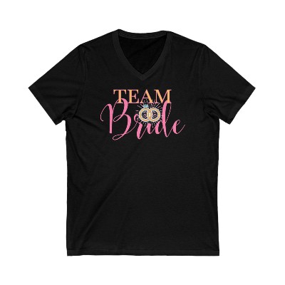 Team Bride V-Neck Tshirt | Fun bachelorette party t-shirt or gift for your bridesmaids 