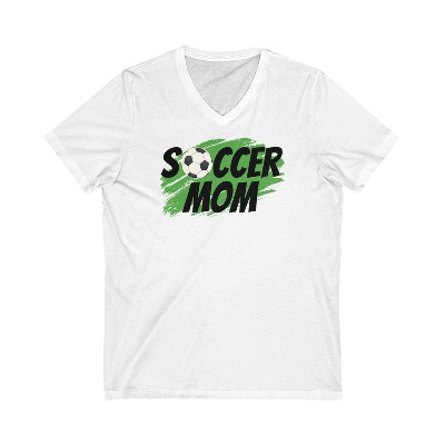 Soccer Mom | V-Neck TShirt | Short Sleeve | Mother's Day Gift | Birthday Gift for Her | Gifts for Her | Sports Shirt 