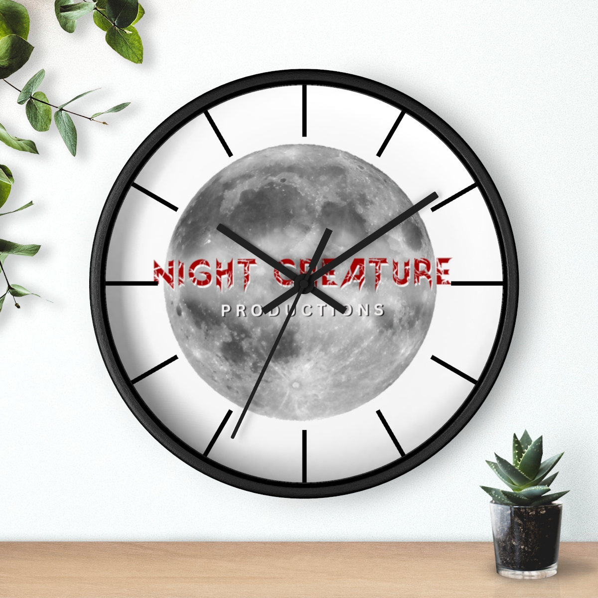 Night Creature Productions Logo Wall Clock product main image