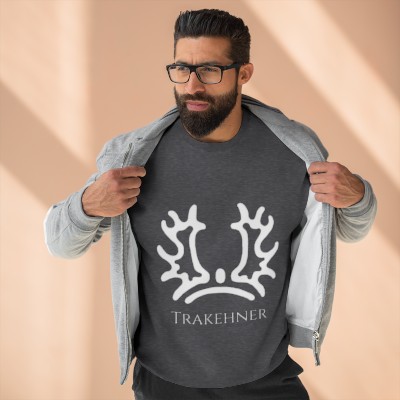 Unisex Premium Crewneck Sweatshirt Trakehner / White Logo