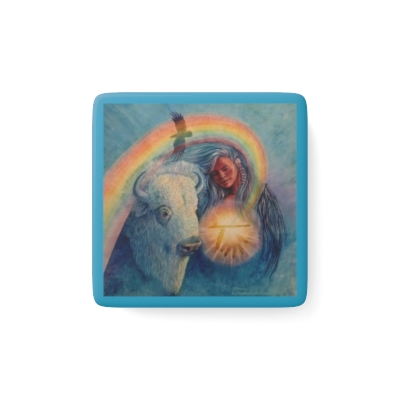 Miracle - Porcelain Magnet, Square