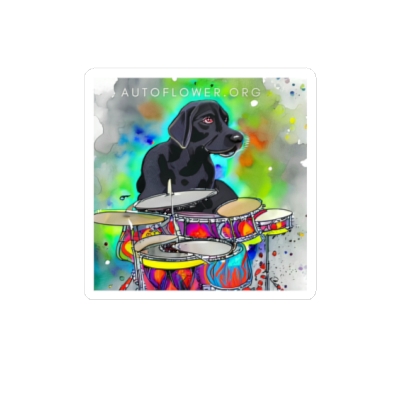 "Gracie Plays the Drums" Kiss-Cut Vinyl Decal