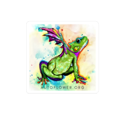 "Mossy's Dragon Frog" Kiss-Cut Vinyl Decal