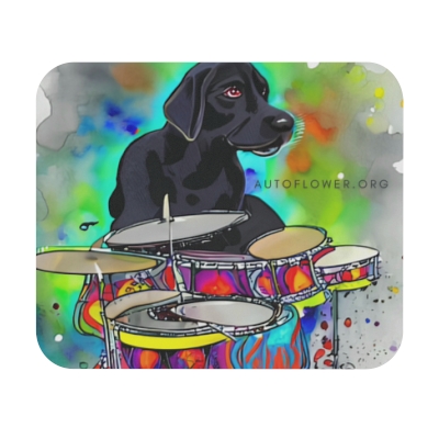 "Gracie Plays the Drums" Mouse Pad 